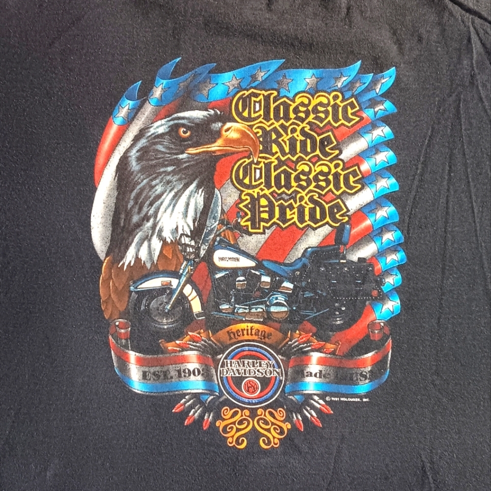 Harley Davidson Vintage 1991 Mens Tee